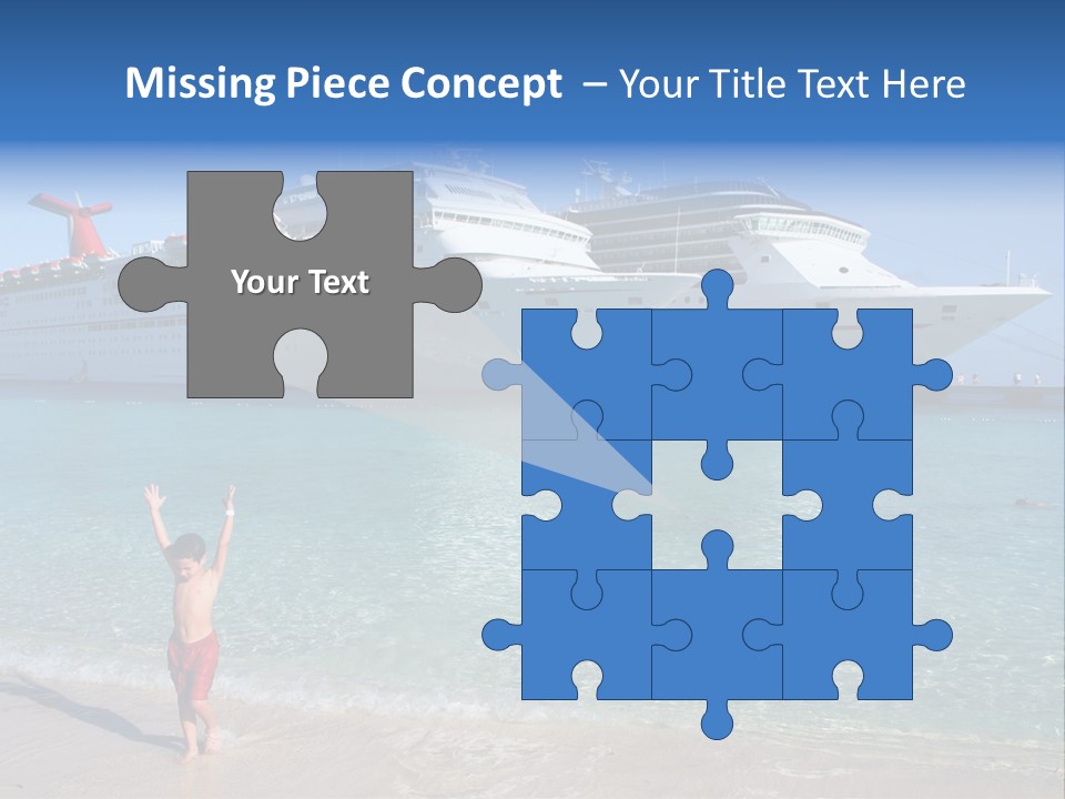 Crystal Clear Beach With Nice Blue Water PowerPoint Template