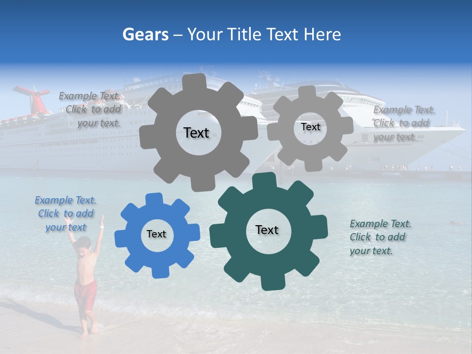 Crystal Clear Beach With Nice Blue Water PowerPoint Template