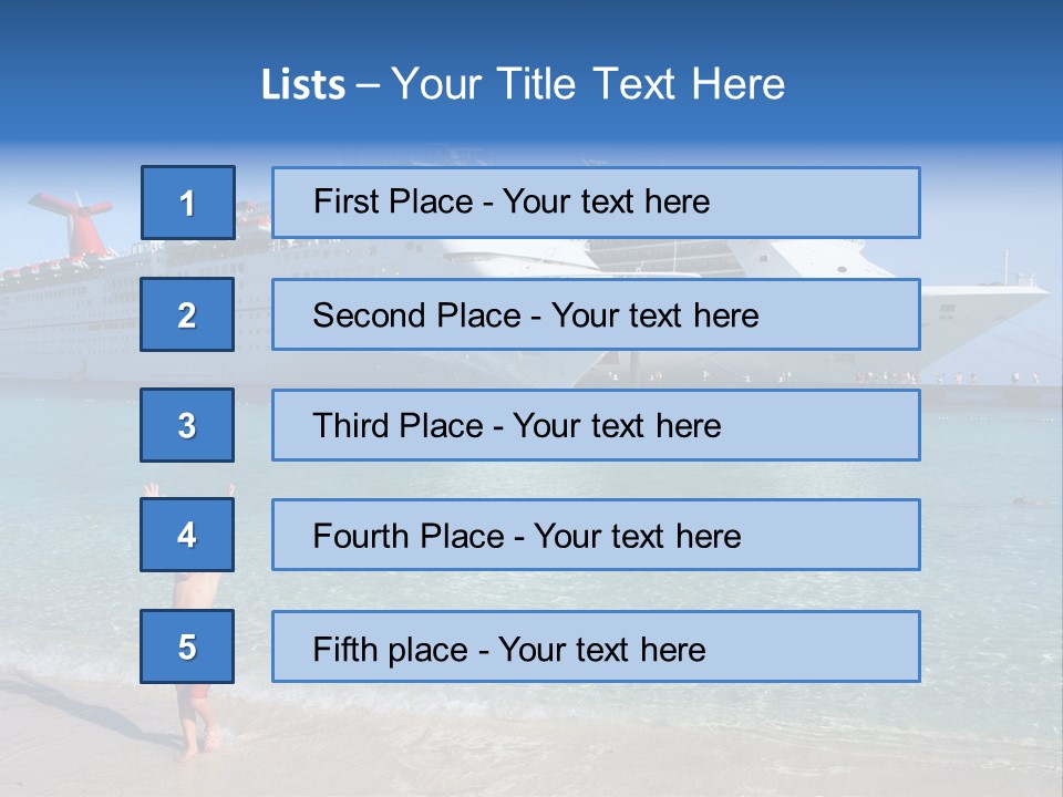 Crystal Clear Beach With Nice Blue Water PowerPoint Template