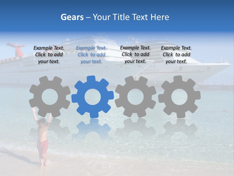 Crystal Clear Beach With Nice Blue Water PowerPoint Template