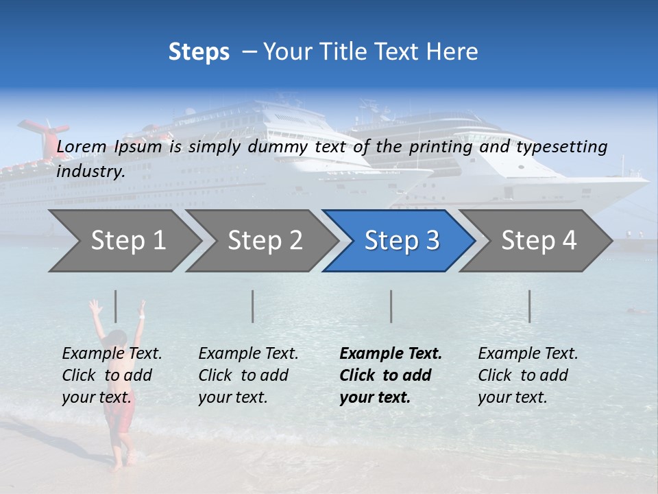 Crystal Clear Beach With Nice Blue Water PowerPoint Template