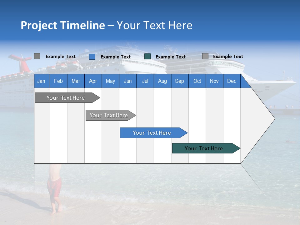 Crystal Clear Beach With Nice Blue Water PowerPoint Template