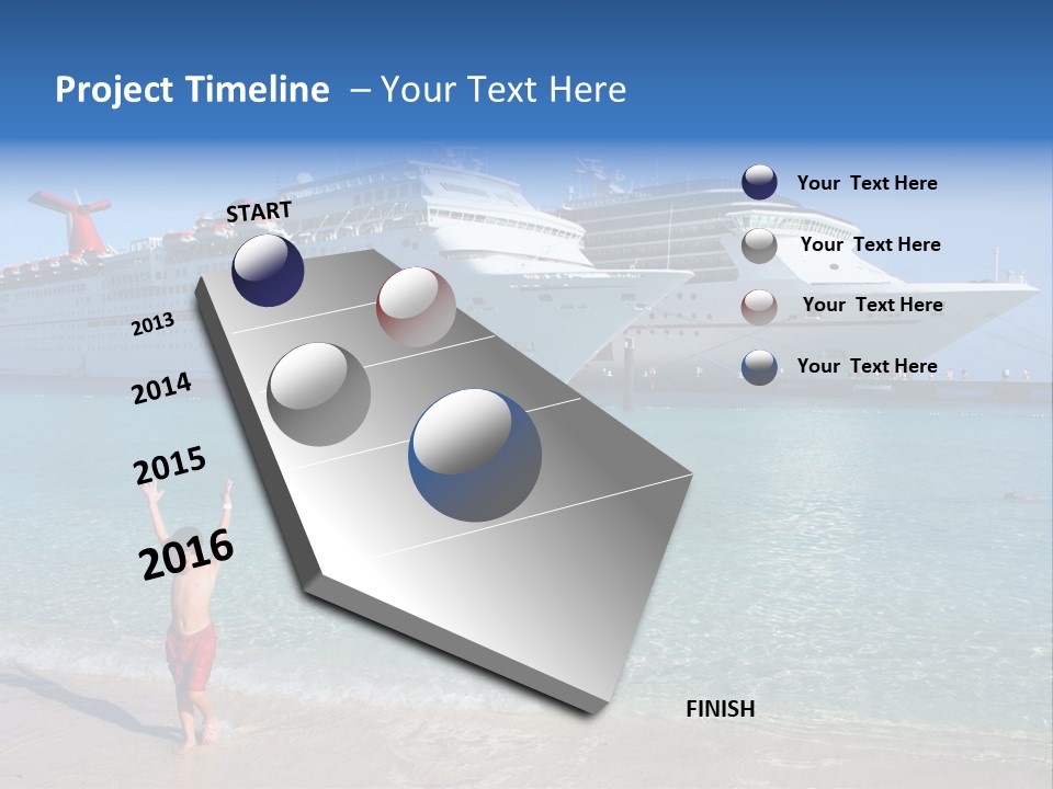 Crystal Clear Beach With Nice Blue Water PowerPoint Template