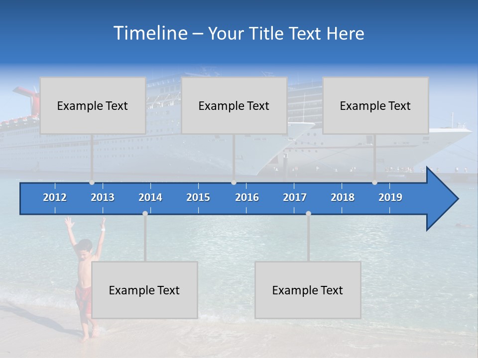 Crystal Clear Beach With Nice Blue Water PowerPoint Template