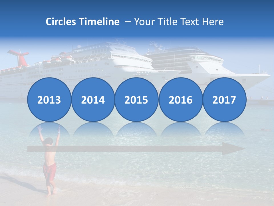 Crystal Clear Beach With Nice Blue Water PowerPoint Template