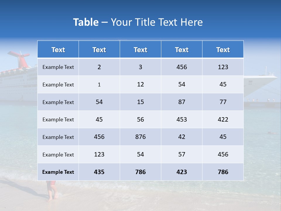 Crystal Clear Beach With Nice Blue Water PowerPoint Template