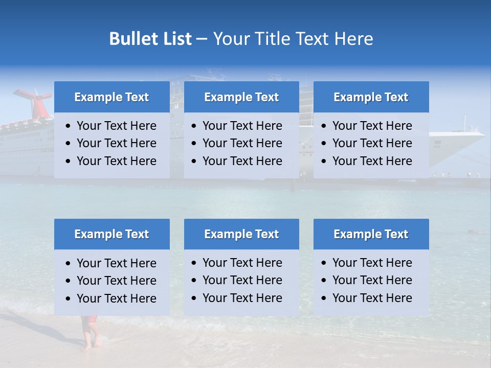 Crystal Clear Beach With Nice Blue Water PowerPoint Template