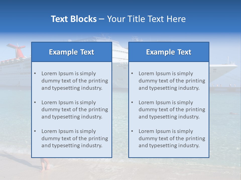 Crystal Clear Beach With Nice Blue Water PowerPoint Template