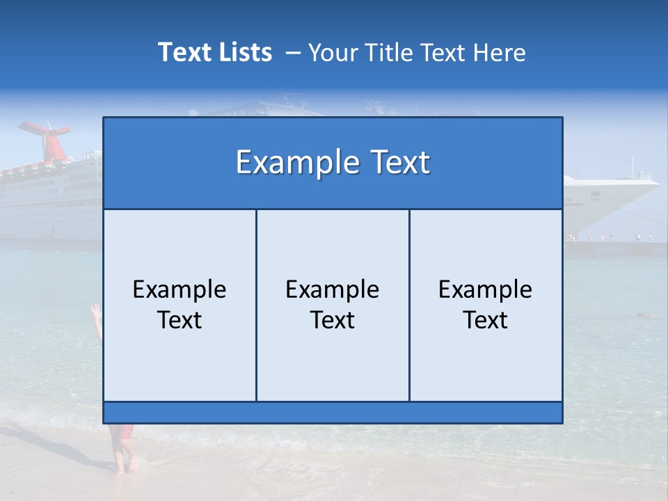 Crystal Clear Beach With Nice Blue Water PowerPoint Template
