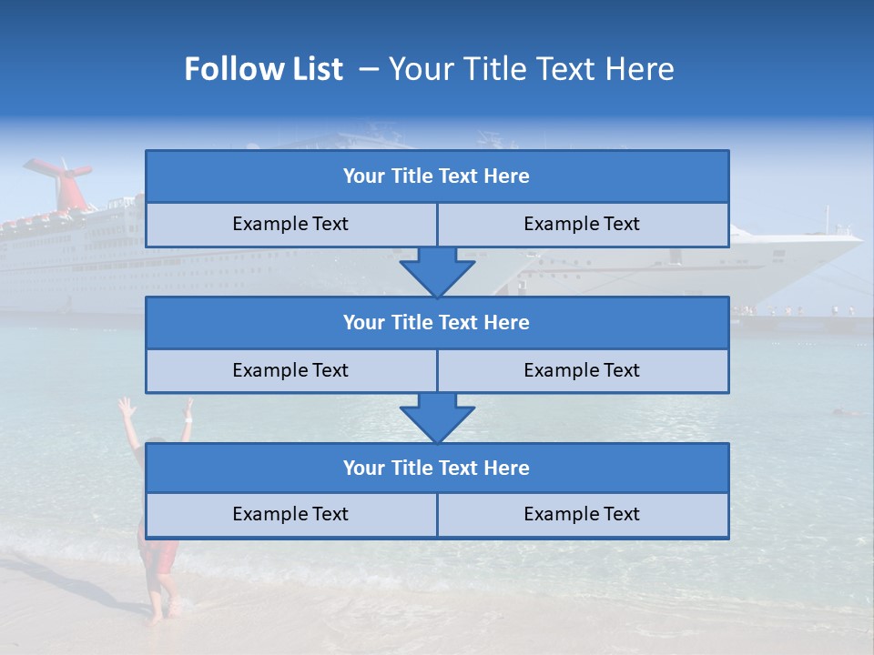 Crystal Clear Beach With Nice Blue Water PowerPoint Template