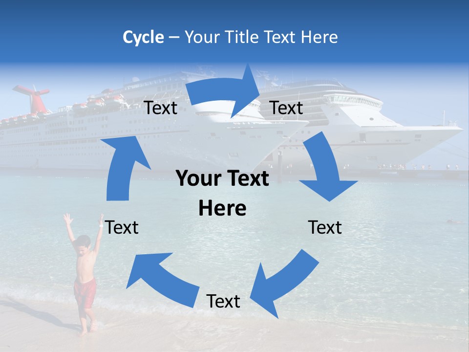 Crystal Clear Beach With Nice Blue Water PowerPoint Template