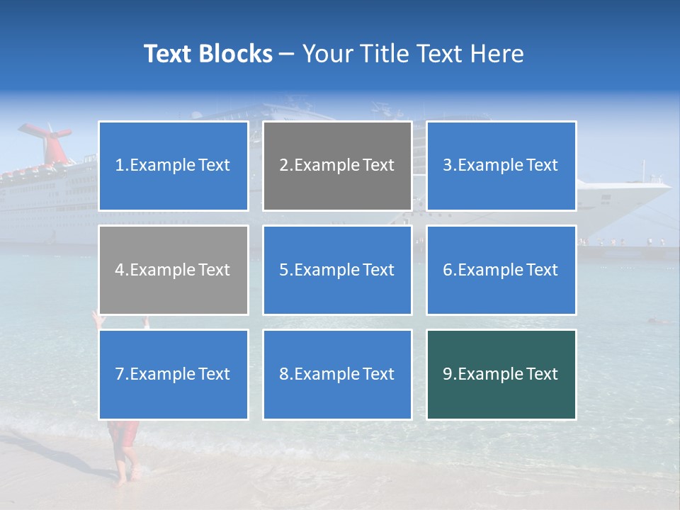 Crystal Clear Beach With Nice Blue Water PowerPoint Template