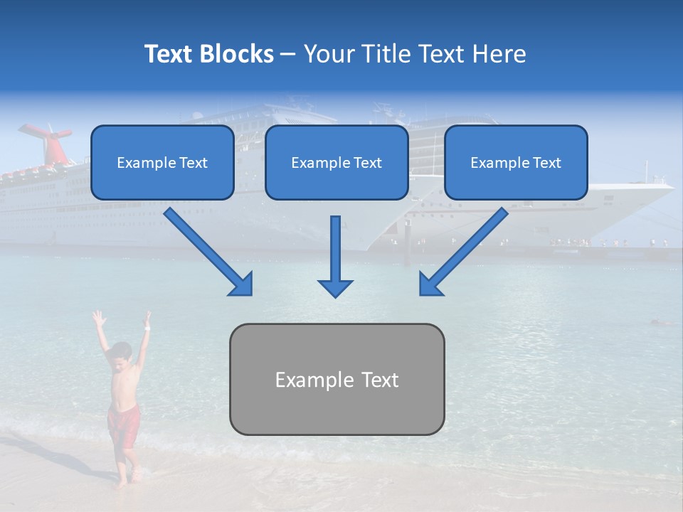 Crystal Clear Beach With Nice Blue Water PowerPoint Template