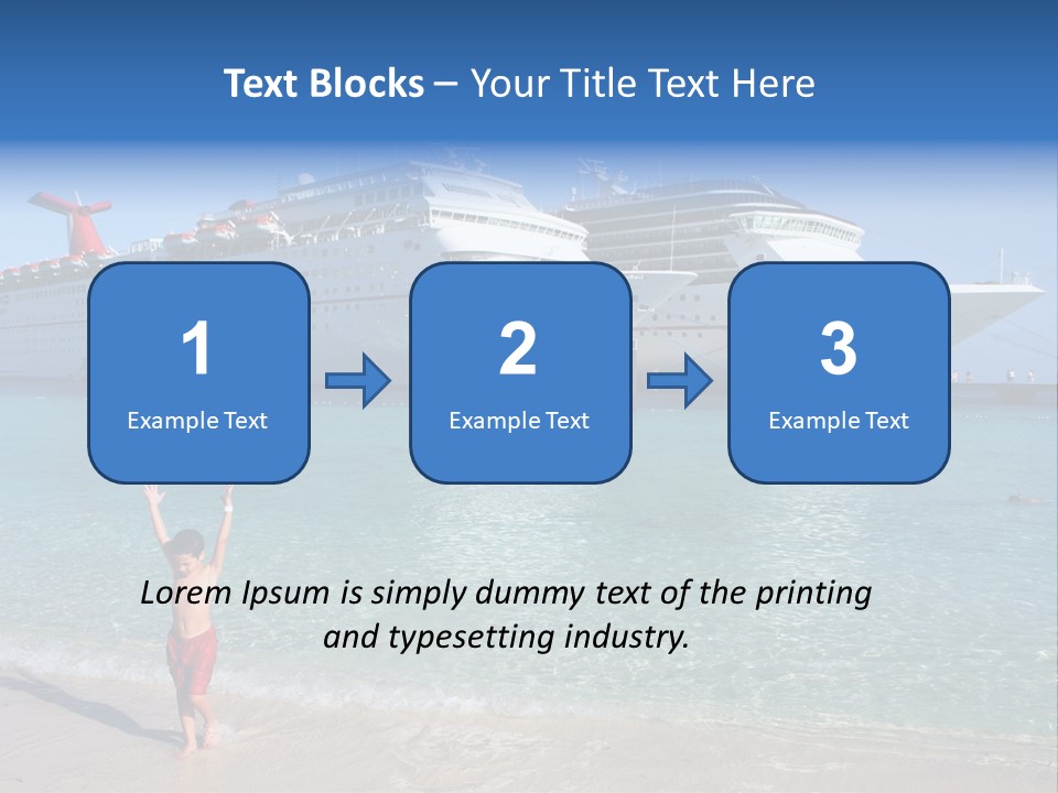 Crystal Clear Beach With Nice Blue Water PowerPoint Template