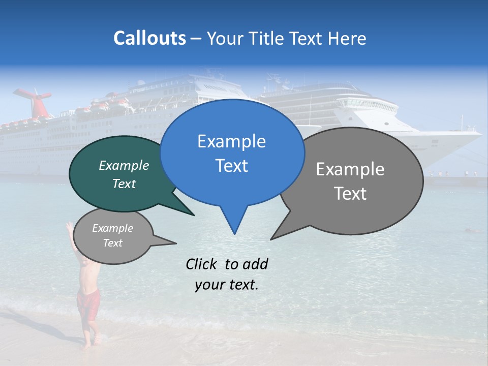 Crystal Clear Beach With Nice Blue Water PowerPoint Template