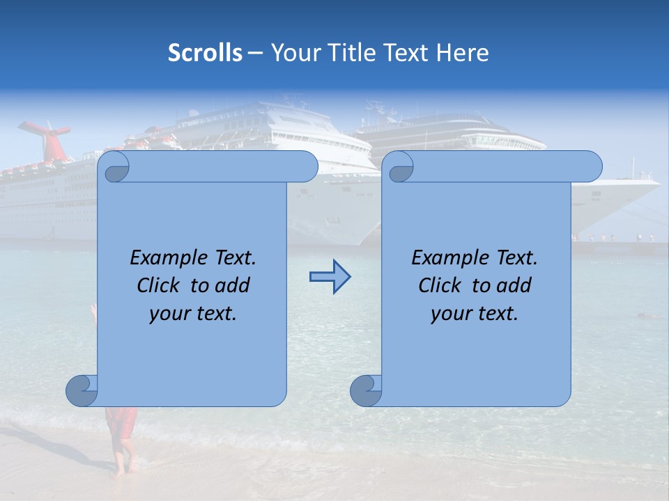 Crystal Clear Beach With Nice Blue Water PowerPoint Template