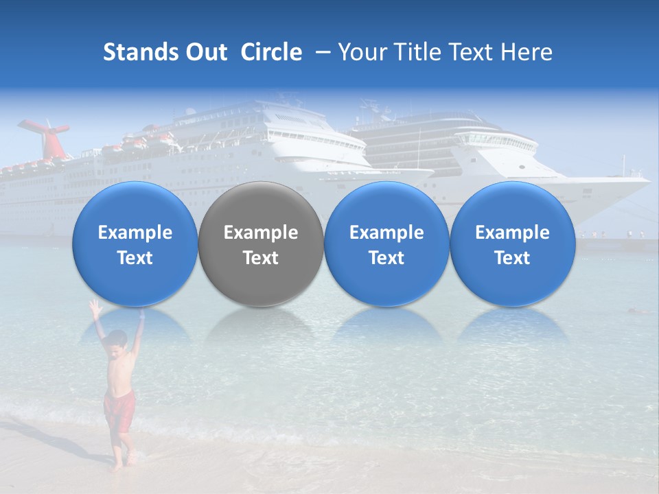 Crystal Clear Beach With Nice Blue Water PowerPoint Template