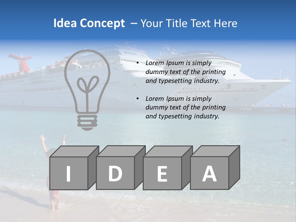 Crystal Clear Beach With Nice Blue Water PowerPoint Template