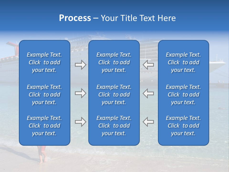 Crystal Clear Beach With Nice Blue Water PowerPoint Template