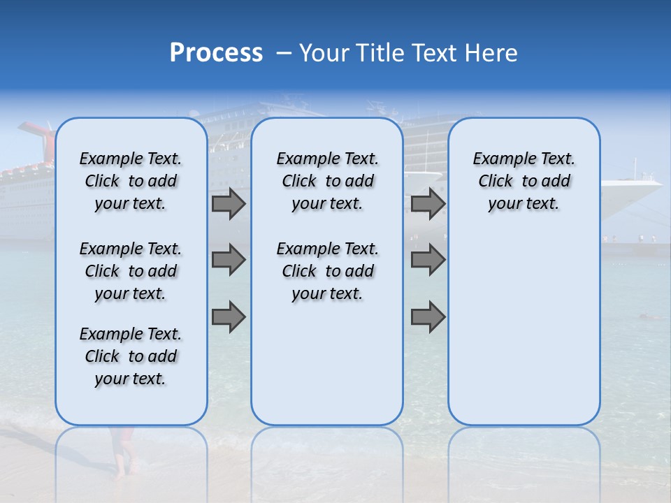 Crystal Clear Beach With Nice Blue Water PowerPoint Template