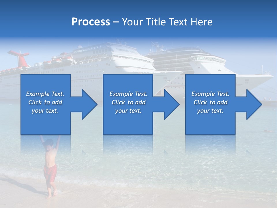 Crystal Clear Beach With Nice Blue Water PowerPoint Template