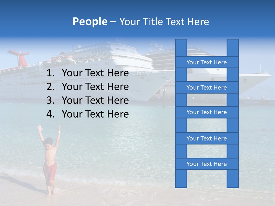 Crystal Clear Beach With Nice Blue Water PowerPoint Template