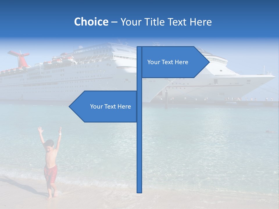 Crystal Clear Beach With Nice Blue Water PowerPoint Template