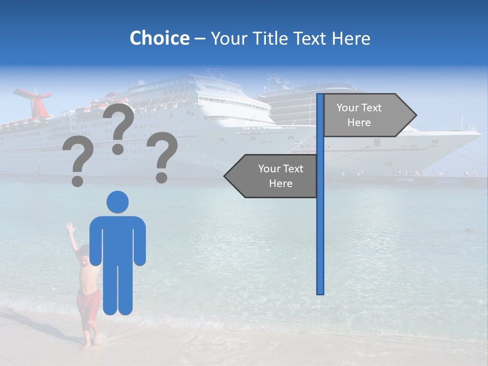 Crystal Clear Beach With Nice Blue Water PowerPoint Template