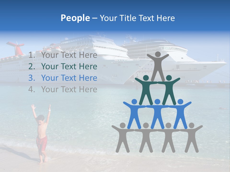 Crystal Clear Beach With Nice Blue Water PowerPoint Template