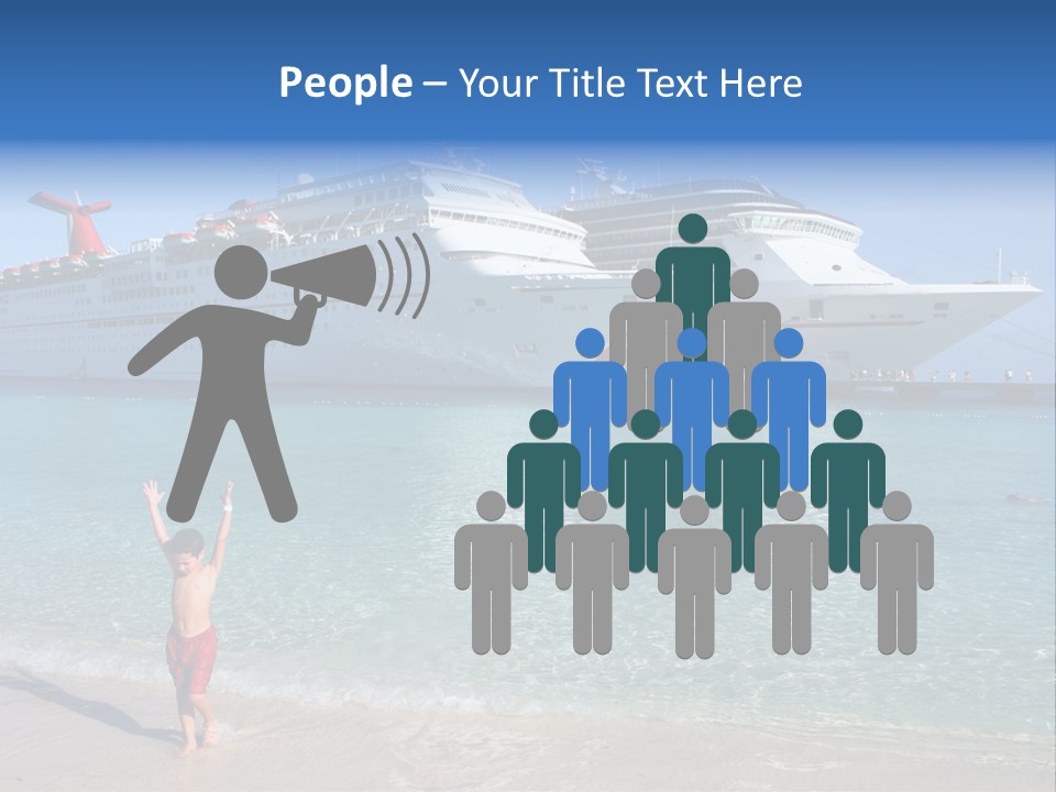 Crystal Clear Beach With Nice Blue Water PowerPoint Template