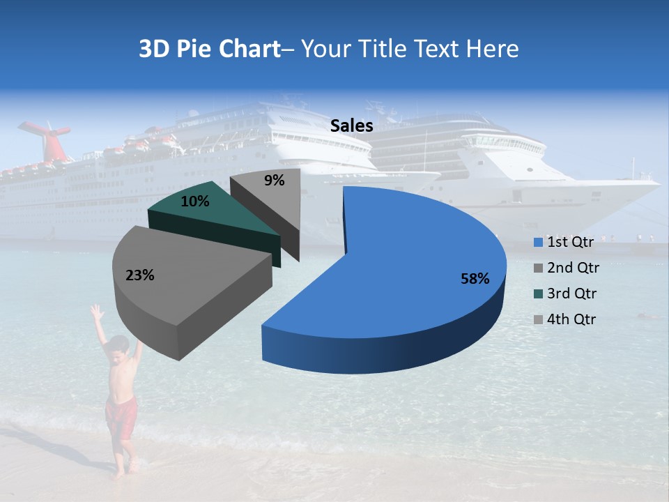 Crystal Clear Beach With Nice Blue Water PowerPoint Template