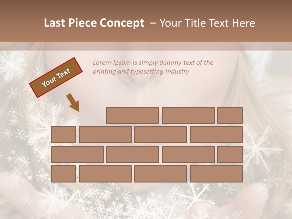 Winter Woman Blowing A Gift Os Snow To The Camera PowerPoint Template