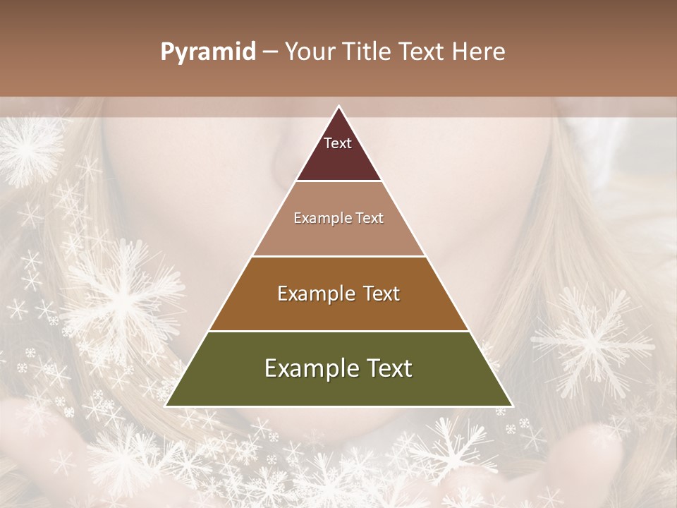 Winter Woman Blowing A Gift Os Snow To The Camera PowerPoint Template