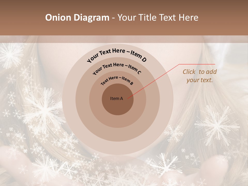 Winter Woman Blowing A Gift Os Snow To The Camera PowerPoint Template