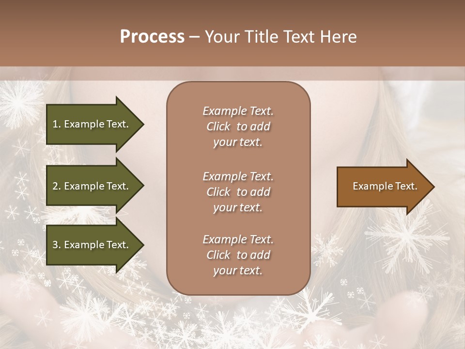 Winter Woman Blowing A Gift Os Snow To The Camera PowerPoint Template