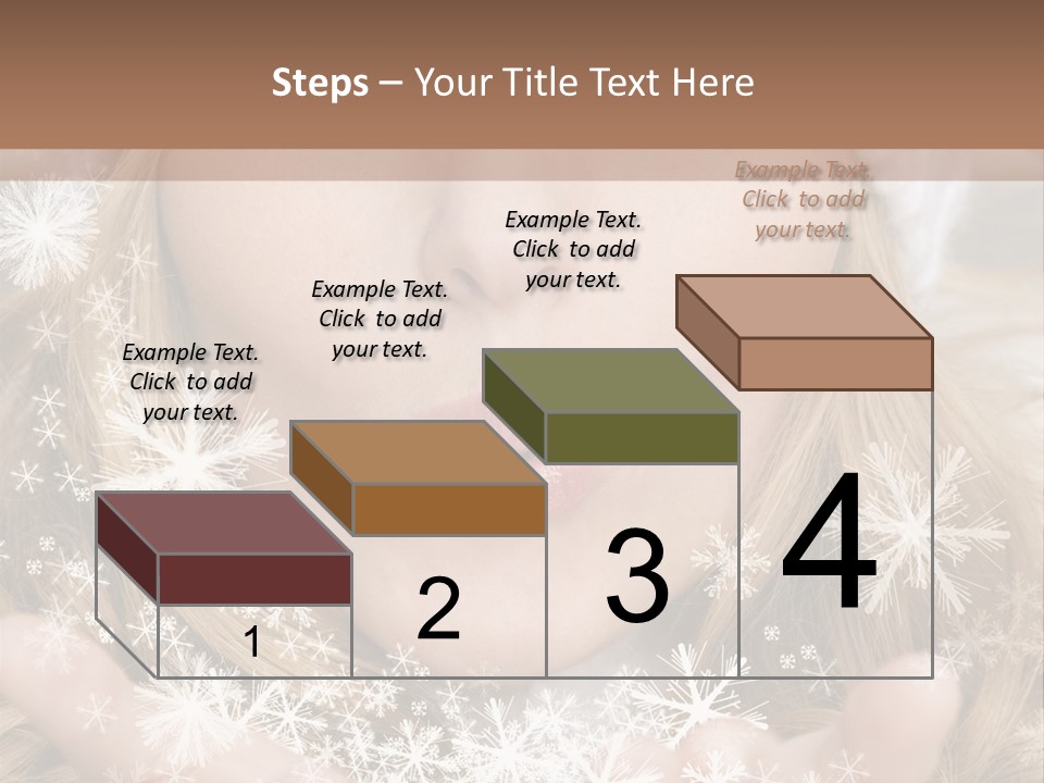 Winter Woman Blowing A Gift Os Snow To The Camera PowerPoint Template