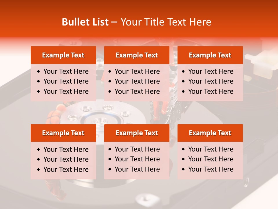 Miniature Technicians Closely Inspecting A Hard Drive For Viruses, Spyware And Trojans. Computer Technician Concept. PowerPoint Template