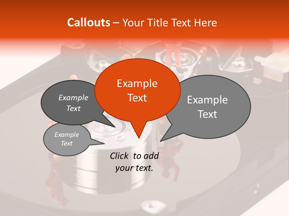 Miniature Technicians Closely Inspecting A Hard Drive For Viruses, Spyware And Trojans. Computer Technician Concept. PowerPoint Template