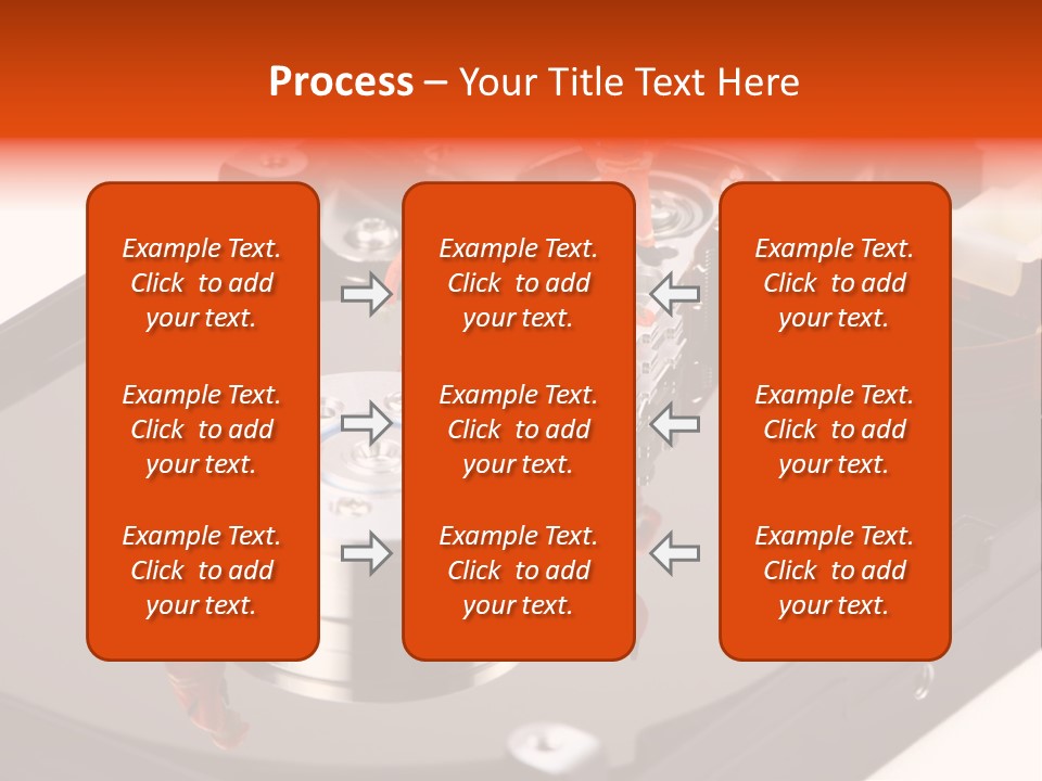 Miniature Technicians Closely Inspecting A Hard Drive For Viruses, Spyware And Trojans. Computer Technician Concept. PowerPoint Template