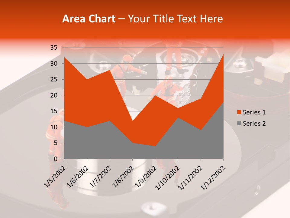 Miniature Technicians Closely Inspecting A Hard Drive For Viruses, Spyware And Trojans. Computer Technician Concept. PowerPoint Template