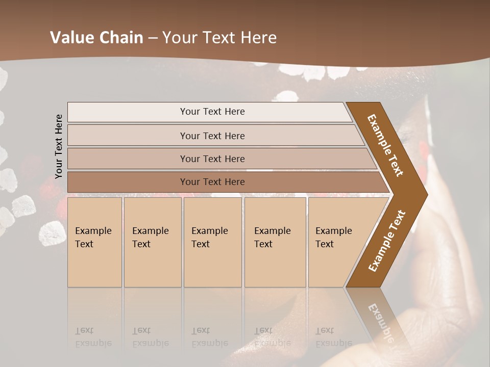 Young African Girl, Tribal Painted Face In White And Red, This Image Is A Straight Raw Conversion, With Powerfull Highlights To Emphase The Black Skin, PowerPoint Template