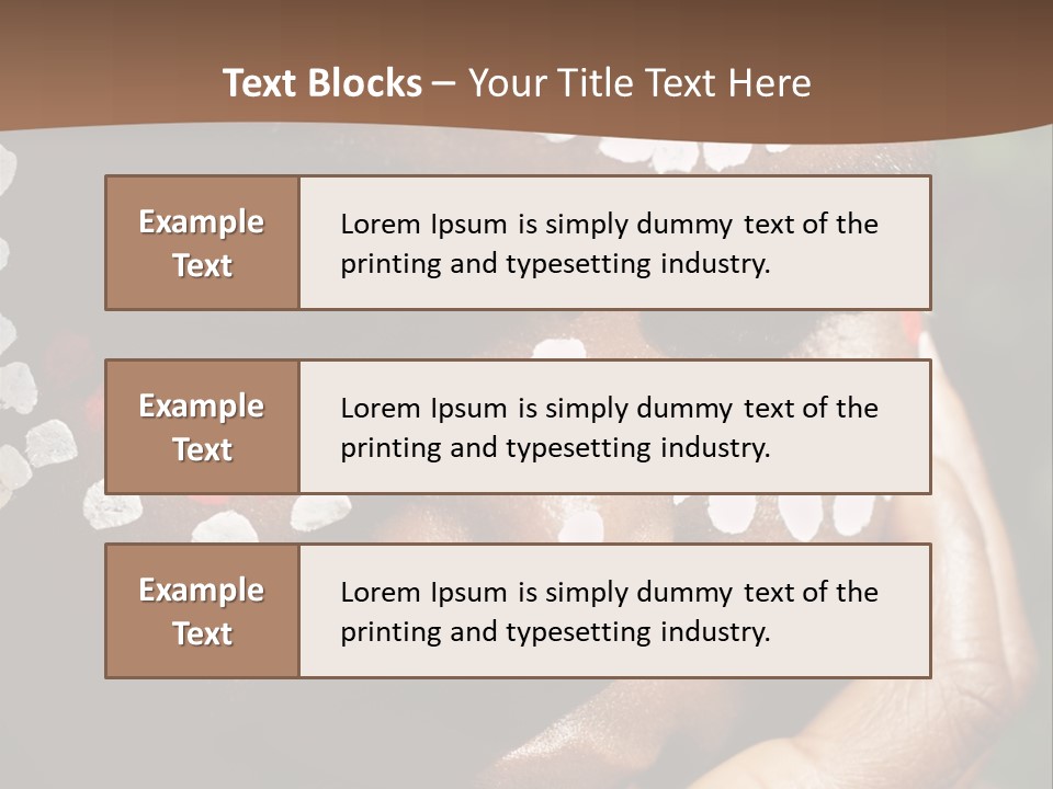 Young African Girl, Tribal Painted Face In White And Red, This Image Is A Straight Raw Conversion, With Powerfull Highlights To Emphase The Black Skin, PowerPoint Template