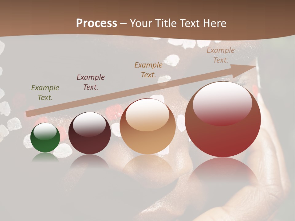 Young African Girl, Tribal Painted Face In White And Red, This Image Is A Straight Raw Conversion, With Powerfull Highlights To Emphase The Black Skin, PowerPoint Template