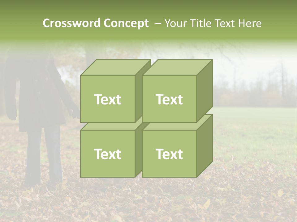 A Young Mixed Race Girl Walking Through The Autumn Leaves With Her Mother PowerPoint Template