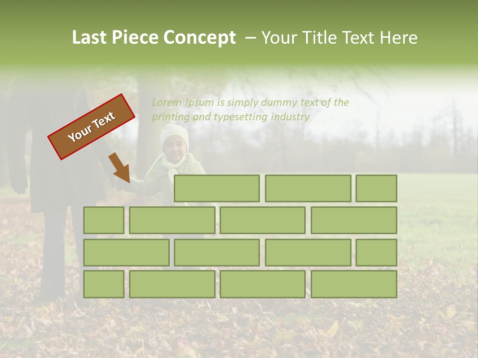 A Young Mixed Race Girl Walking Through The Autumn Leaves With Her Mother PowerPoint Template