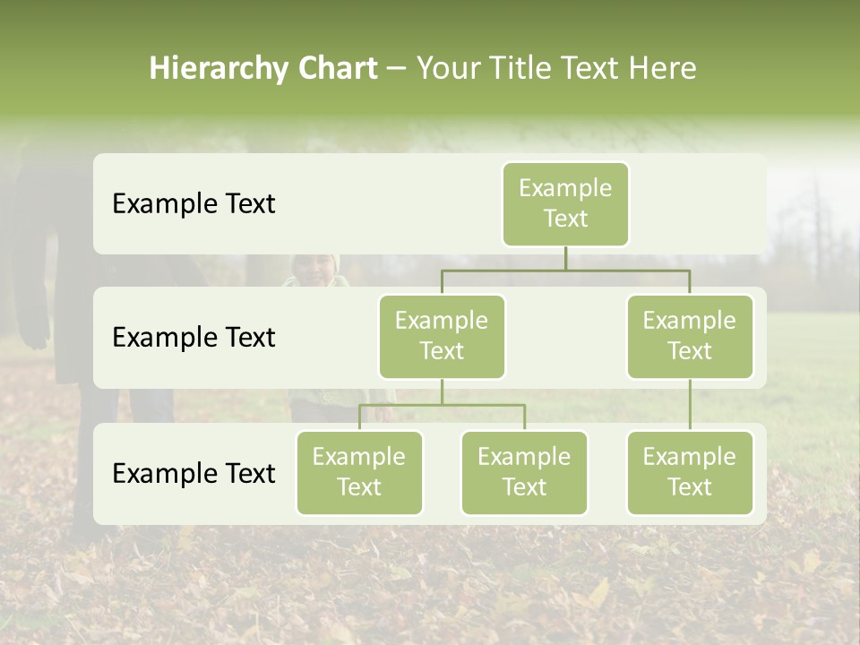 A Young Mixed Race Girl Walking Through The Autumn Leaves With Her Mother PowerPoint Template