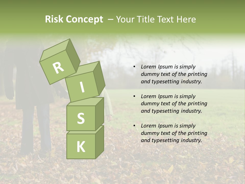 A Young Mixed Race Girl Walking Through The Autumn Leaves With Her Mother PowerPoint Template