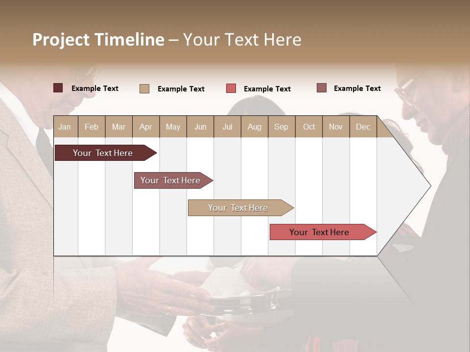 Elderly Man Passing The Bread Of Communion To Three People In The Congregation. Isolated On White. PowerPoint Template