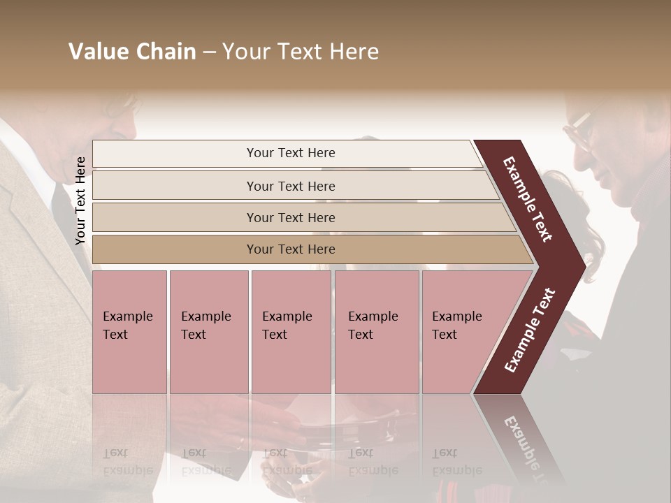 Elderly Man Passing The Bread Of Communion To Three People In The Congregation. Isolated On White. PowerPoint Template