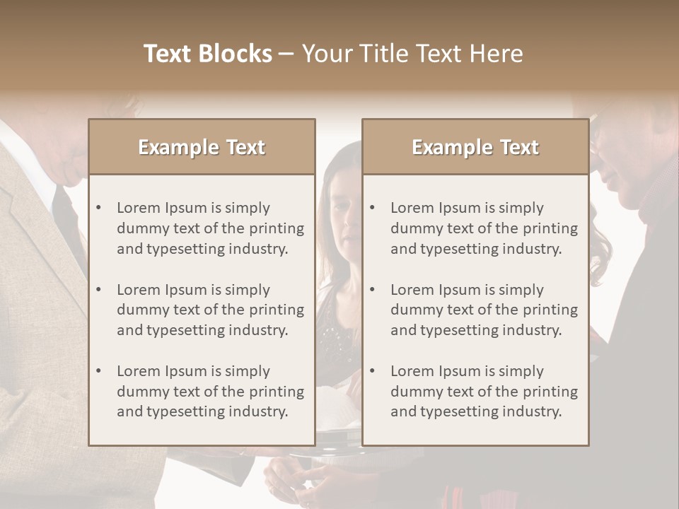 Elderly Man Passing The Bread Of Communion To Three People In The Congregation. Isolated On White. PowerPoint Template